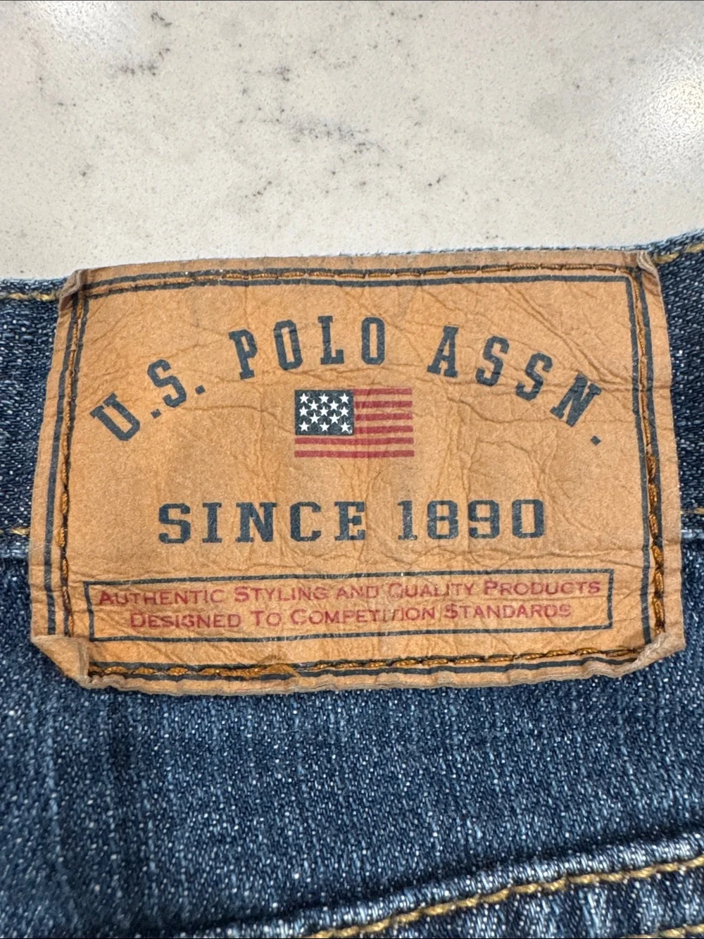U.S. Polo Assn. Men’s 34 100% Cotton Blue Denim Jean Shorts Jorts Casual Trendy
